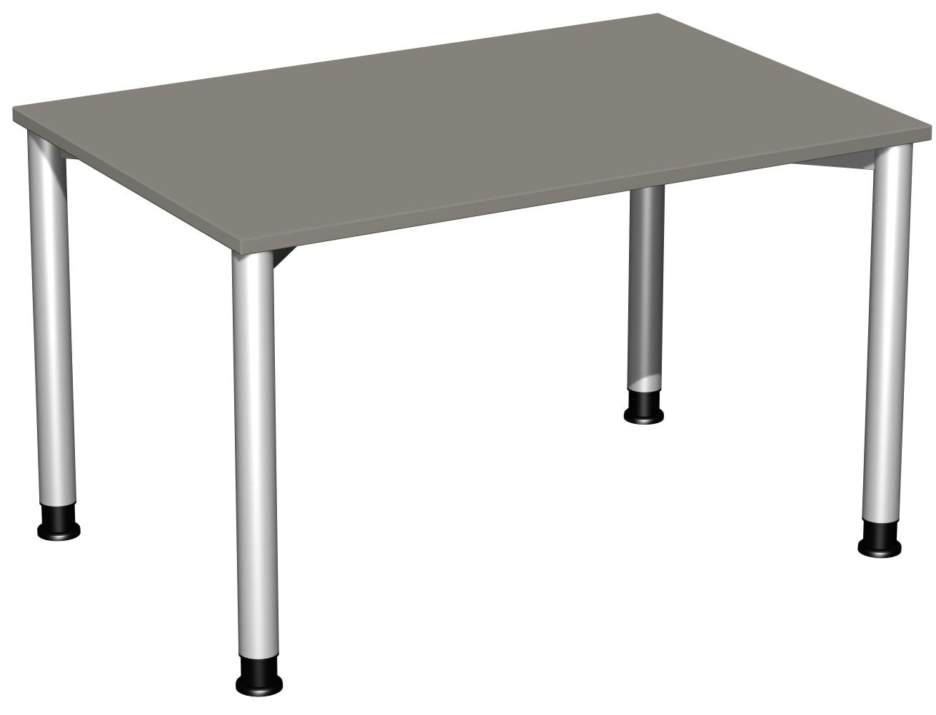 Schreibtisch - 4-Fuß Flex - Bürotisch - Höhe 680-800 mm - 1.200 x 600 mm (BxT) - Gestell anthrazit - Ahorn