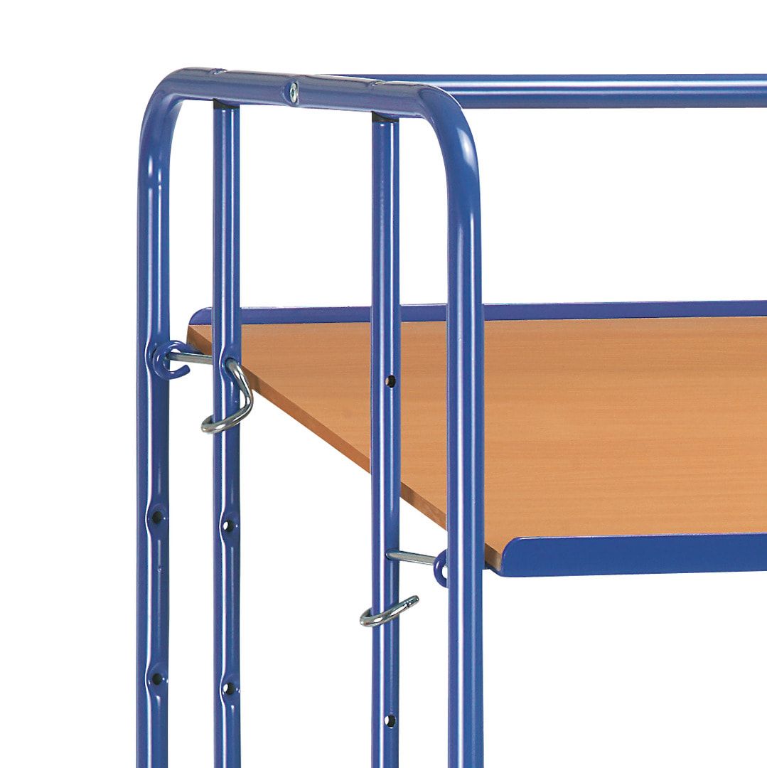 Fetra - Etagenwagen m. Schrägböden - Tragkraft 500 kg - 1.800 x 1.430 x 620 mm (HxBxT) - 4 Böden