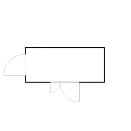 Isolierter Gefahrstoffcontainer - 2.520 x 5.080 x 2.170 mm (HxBxT) - Auffangvolumen 1.450 l - Dauerlüfter - Doppelflügeltür kurze Seite