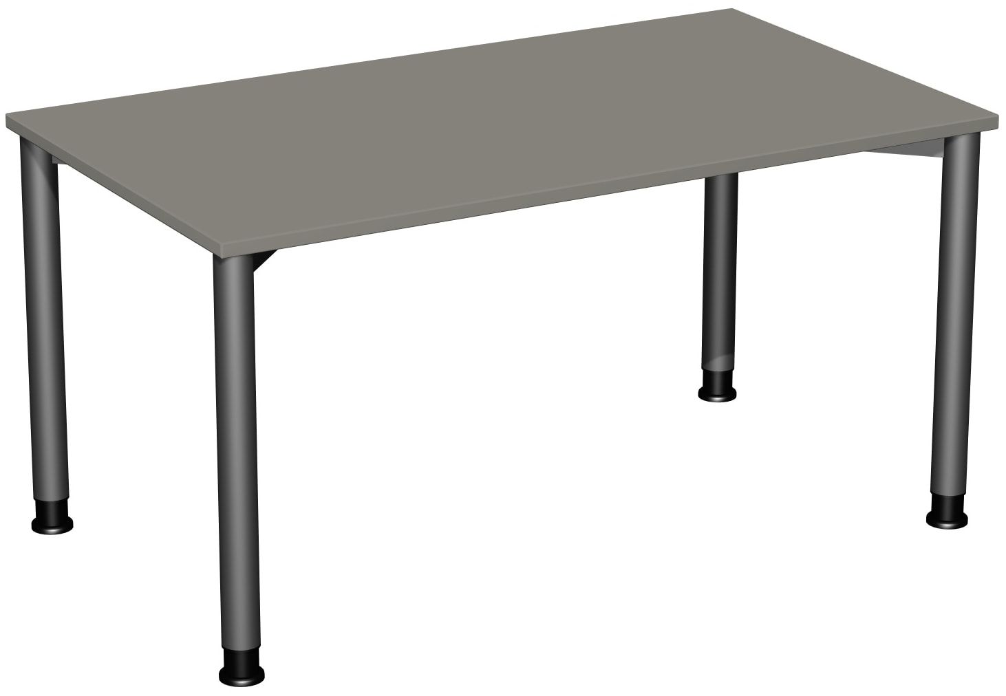 Schreibtisch - 4-Fuß Flex - Bürotisch - Höhe 680-800 mm - 1.000 x 800 mm (BxT) - Gestell anthrazit - Ahorn