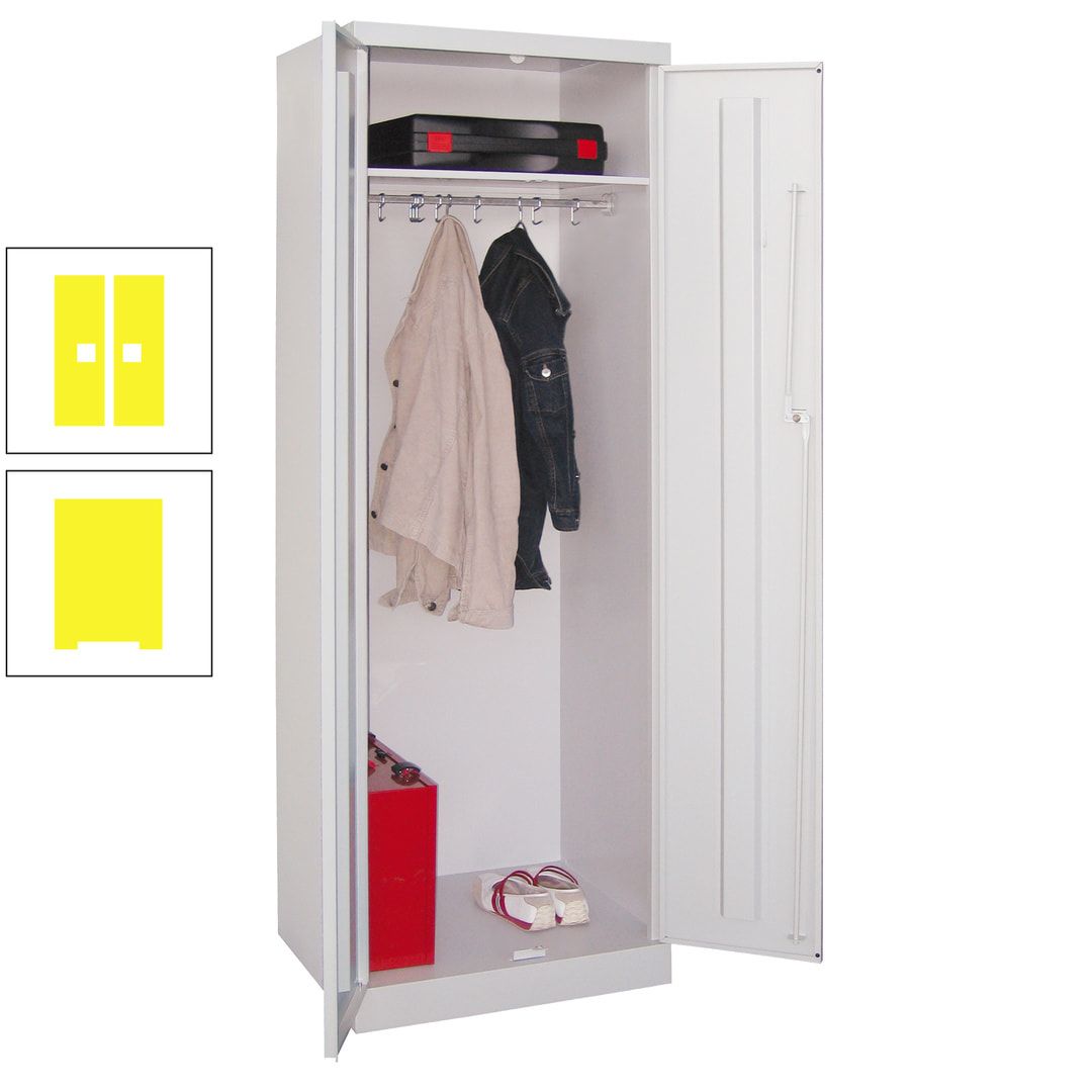 Garderobenschrank - 1 Fachboden - Kleiderstange - 1.800x600x500 mm (HxBxT) - Zylinderschloss - anthrazitgrau