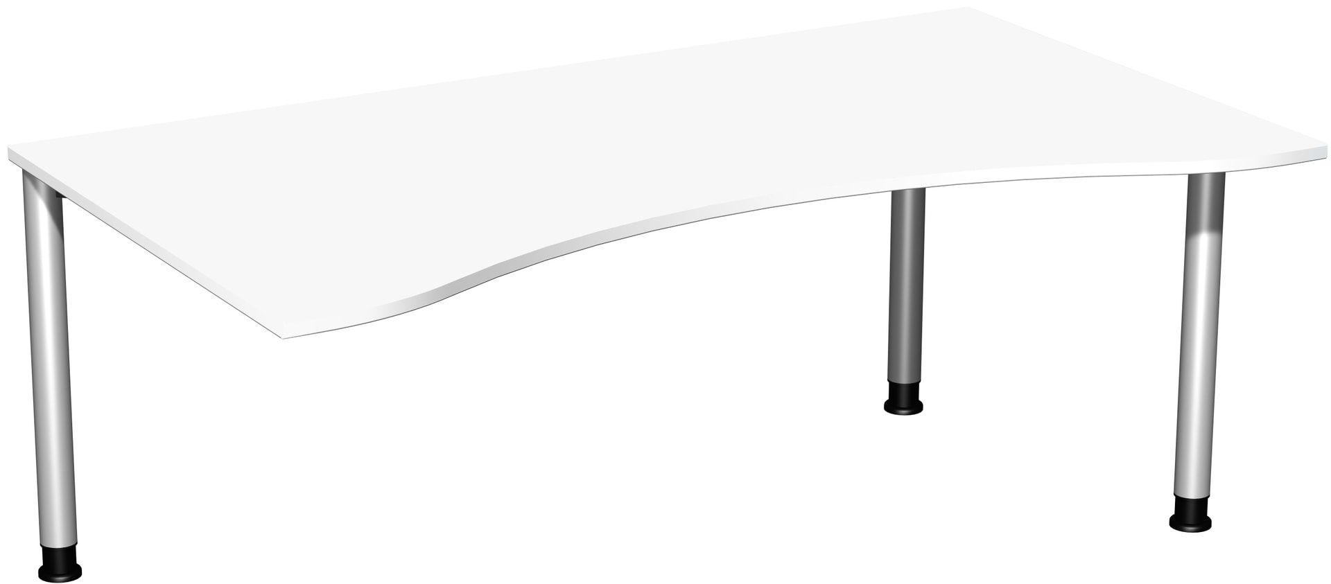 Ergo-Schreibtisch - 4-Fuß Flex - Bürotisch - Höhe 680-800 mm - 1.600 x 1.000 mm (BxT) - Gestell anthrazit - Ahorn