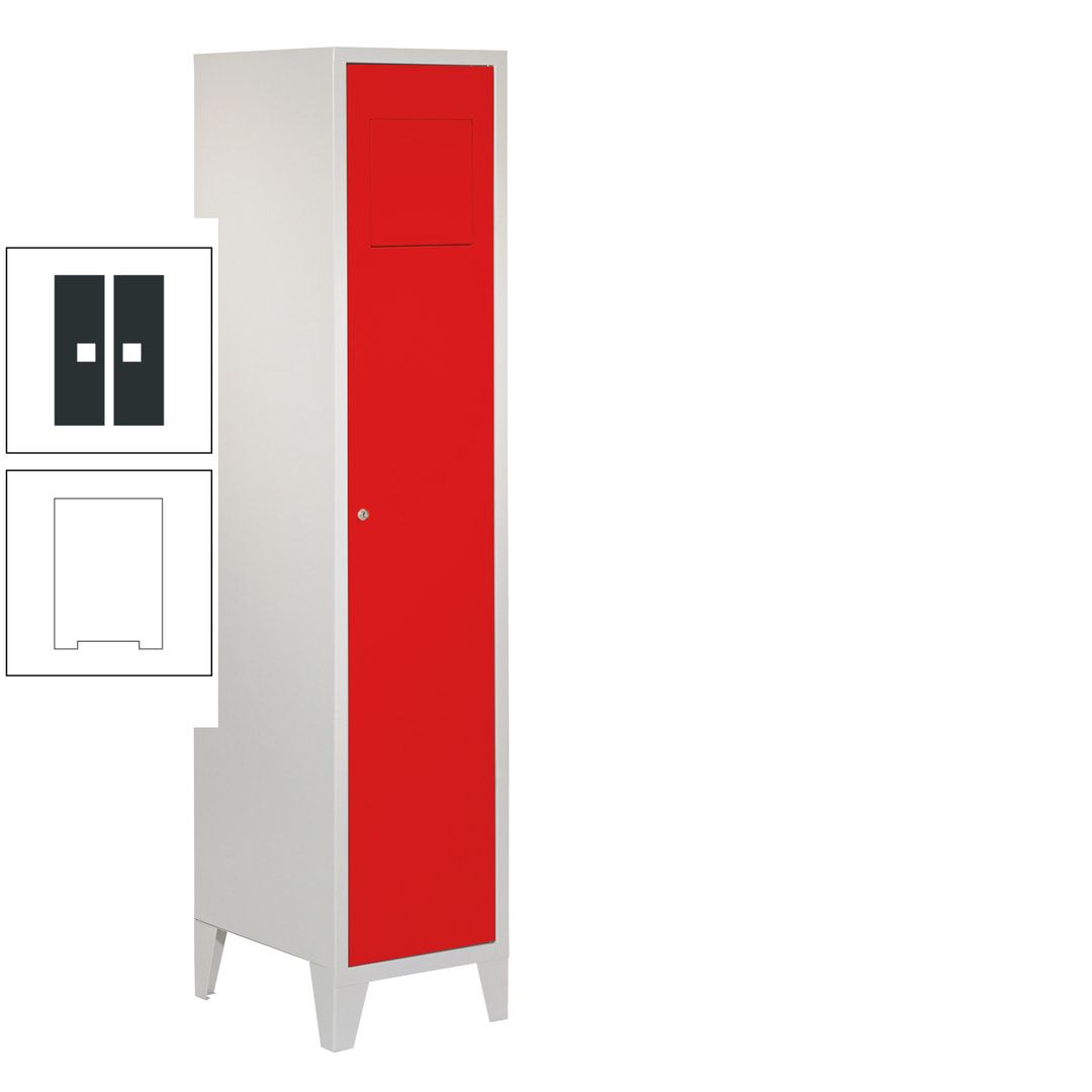 Wäschesammelschrank - 1.850 x 400 x 500 mm (HxBxT) - Füße - Drehriegel - anthrazitgrau