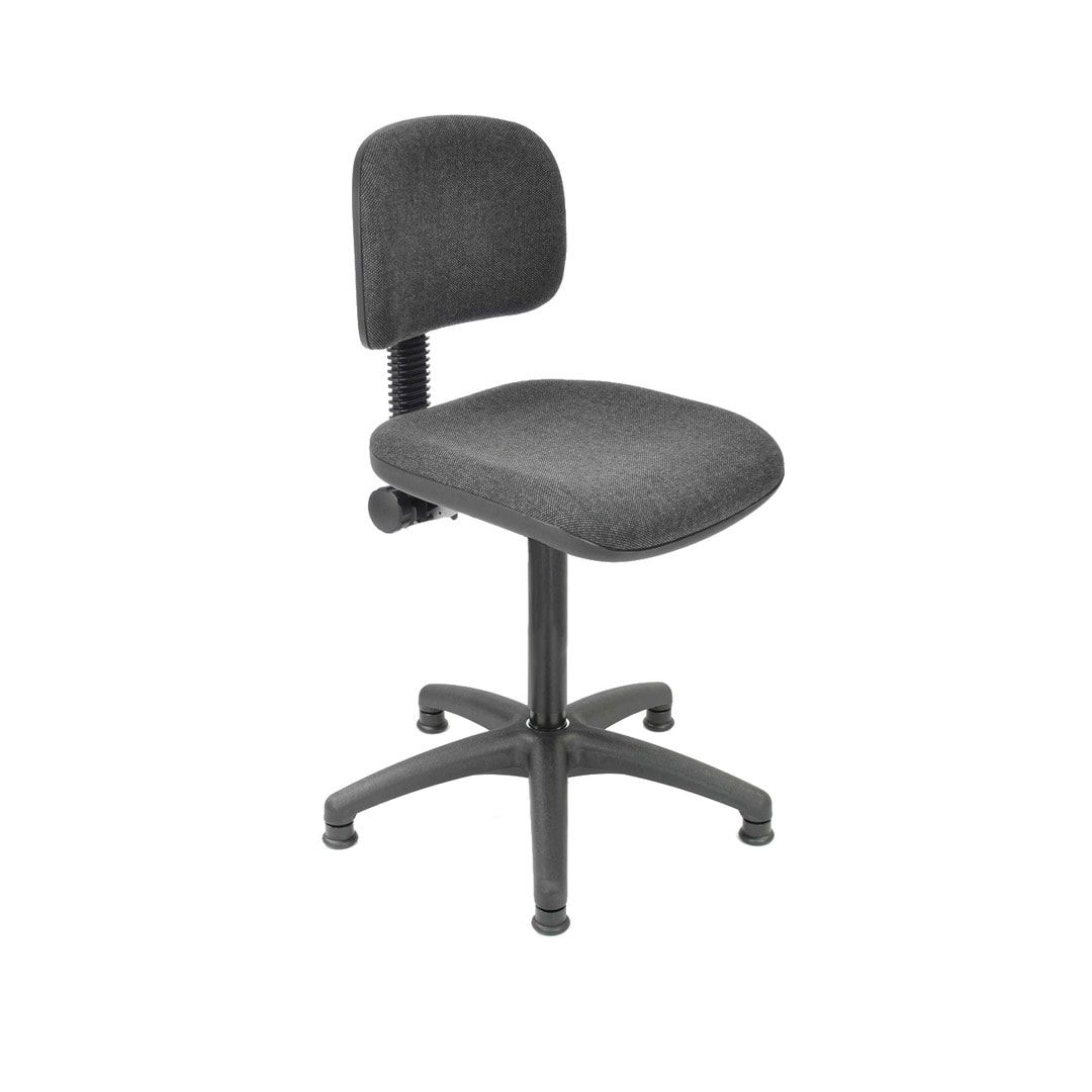 Arbeitsstuhl - Bürostuhl - Stahl-Drehspindel - Sitzhöhe 430 - 560 mm - PU schwarz - Fußkreuz mit Gleitern
