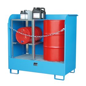 Gefahrstoffdepot - 224 l Volumen - Spritzschutzwände - Farbe wählbar