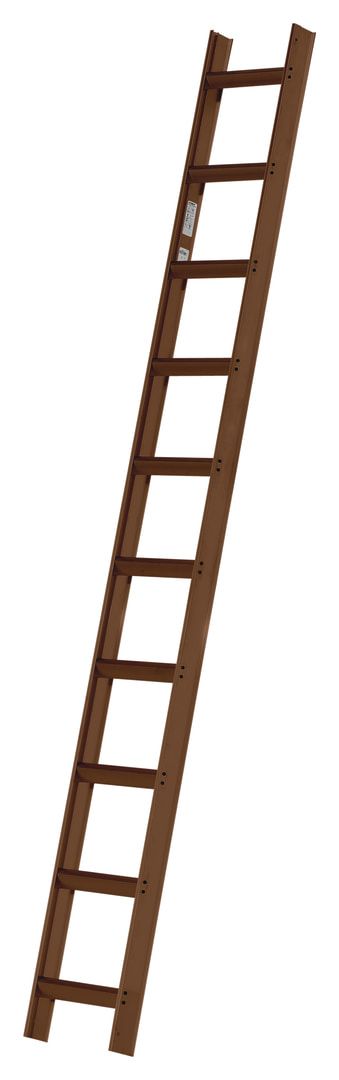 Dachleiter - Aluleiter - 10 Sprossen - Länge 2.800 - Hymer - Alu-natur