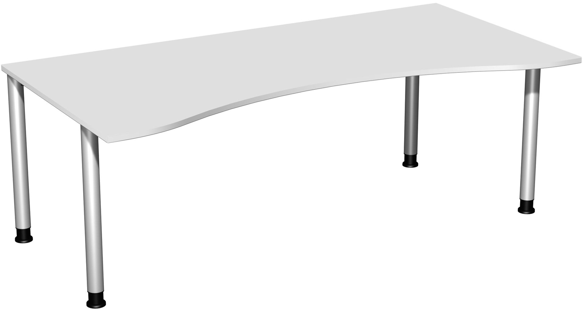 Ergo-Schreibtisch - 4-Fuß Flex - Bürotisch - Höhe 680-800 mm - 1.600 x 1.000 mm (BxT) - Gestell anthrazit - Ahorn
