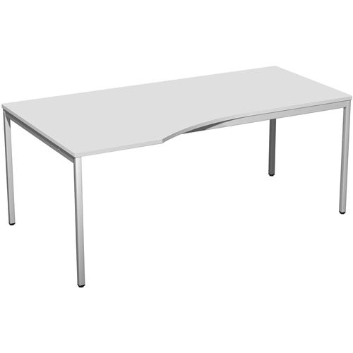 Schreibtisch - 4-Fuß Eco - Eckschreibtisch links- 720 x 1.800 x 1.000 mm (HxBxT) - Gestell lichtgrau - Ahorn