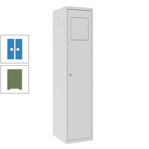 Wäschesammelschrank, Wäscheschrank, Einwurfklappe, Beutelhalter, 1.800 x 400 x 500 mm (HxBxT), Korpus anthrazitgrau, Front anthrazitgrau
