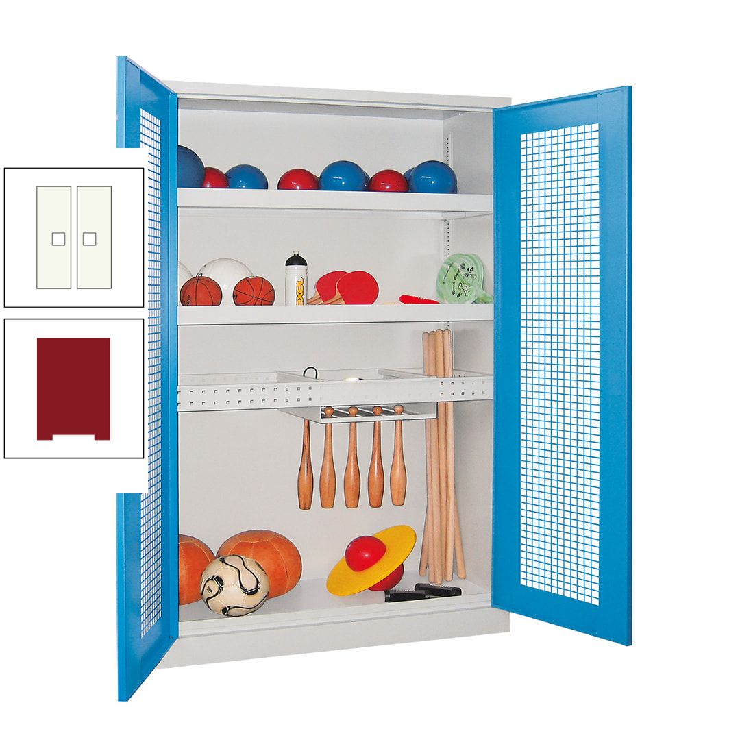 Sportschrank - Vollblechtüren - Variante 2 - 1.950x1.200x500 mm (HxBxT) - anthrazitgrau