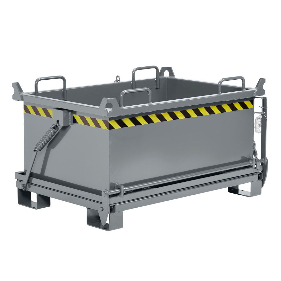 Klappbodenbehälter - 1.000 l Volumen - Traglast 1.250 kg - 2-fach stapelbar - kranbar - enzianblau