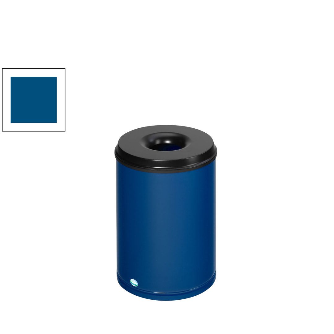 Edelstahl Papierkorb - feuersicher - Volumen 50 l - 520 x 375 x 375 mm (HxBxT) - 6 kg