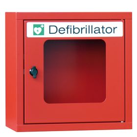 Defibrillatorenschrank - 400 x 400 x 200 mm (HxBxT) - Sichtfenster - Farbe wählbar