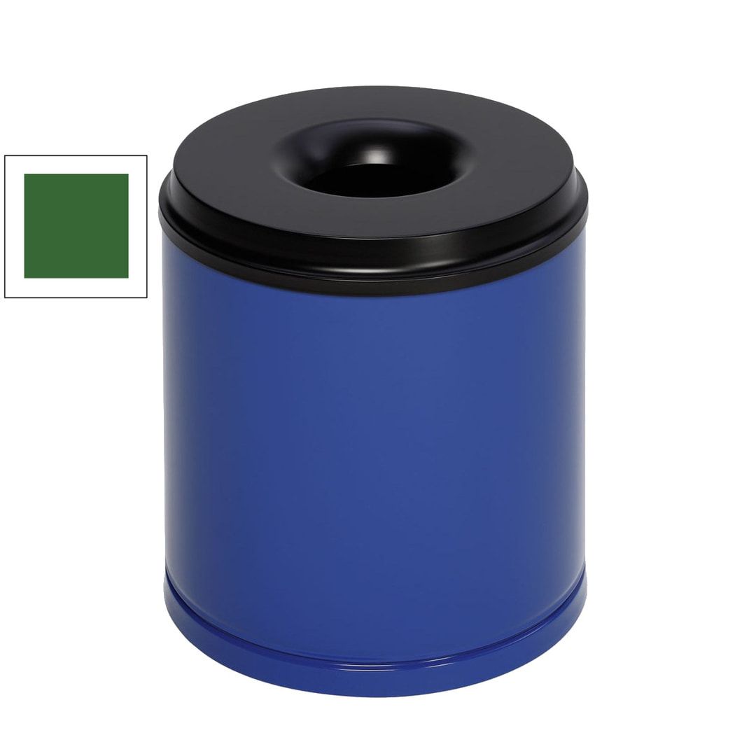 Edelstahl Papierkorb - feuersicher - Volumen 30 l - 390 x 375 x 375 mm (HxBxT) - 5 kg