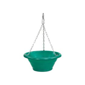 Pflanzgefäß, Pflanzschale, Träger, UV-beständig, frostbeständig, hitzebeständig, 230 mm hoch, mit Verbindungskette/Stab, Farbe Minzgrün