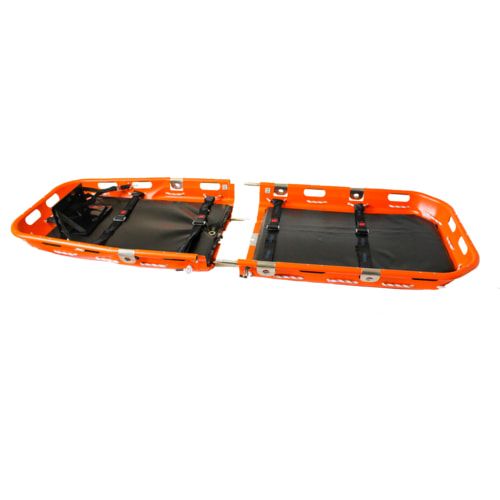 Teilbare Schwerlast-Schleifkorbtrage, extrabreit, Bergungstrage, Adipösenrettung, Rettungstrage, ABS, Edelstahl, bis 400 kg, 189 x 818 x 2.141 mm