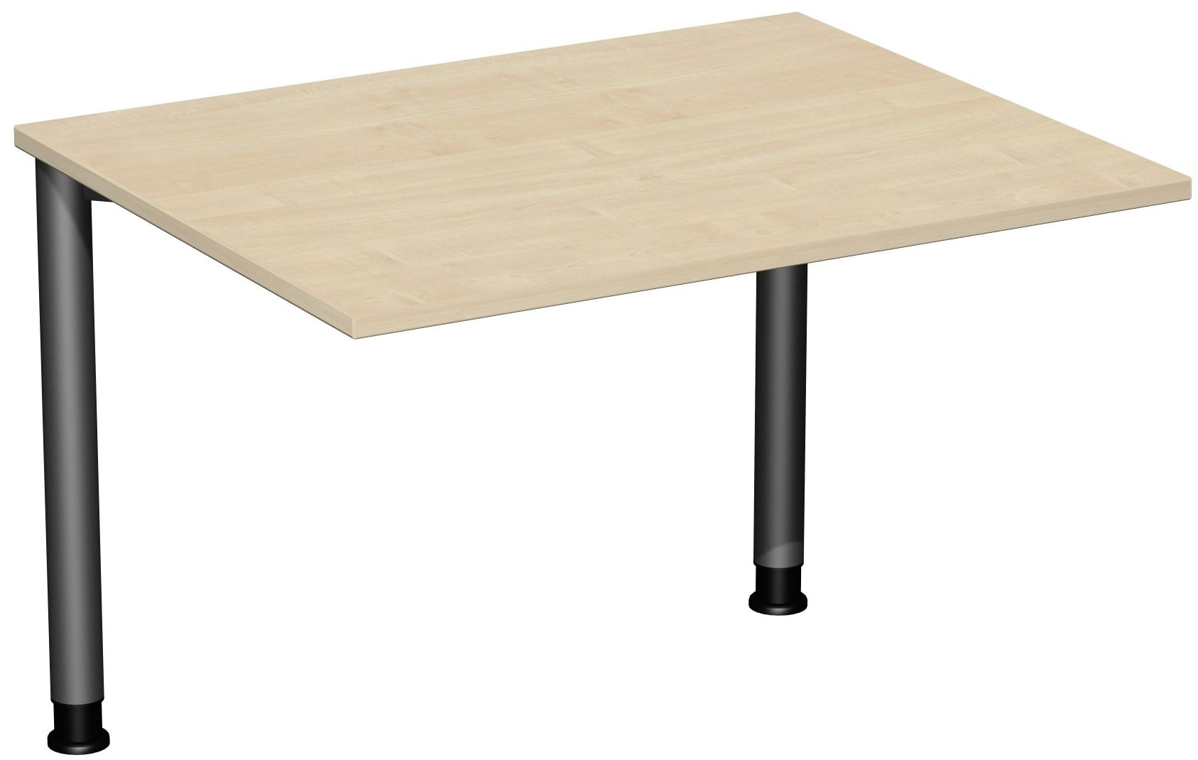 Schreibtisch - 4-Fuß Flex - Bürotisch - Höhe 680-800 mm - 1.000 x 800 mm (BxT) - Gestell anthrazit - Ahorn