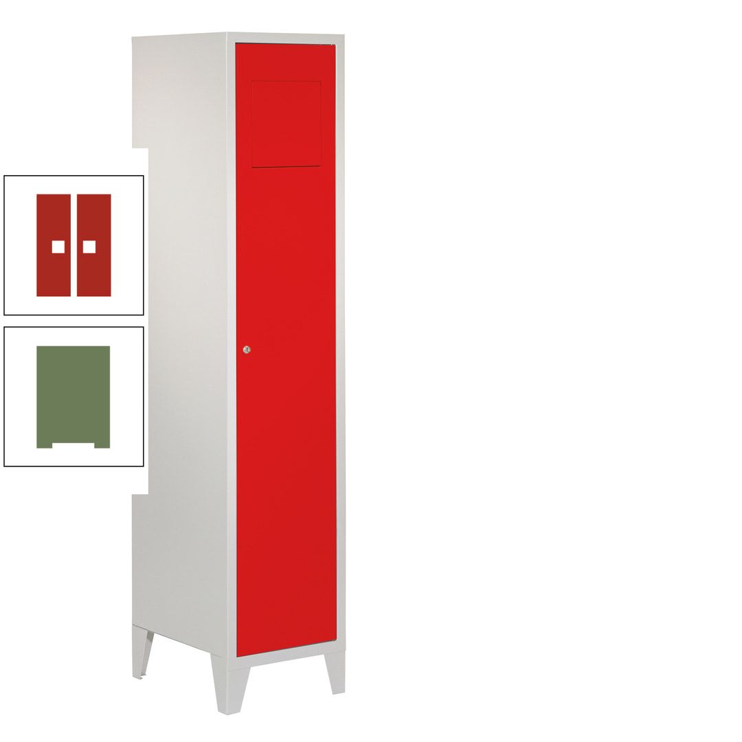 Wäschesammelschrank - 1.850 x 400 x 500 mm (HxBxT) - Füße - Drehriegel - anthrazitgrau