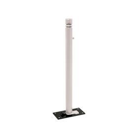 Klappbarer Pfosten mit Ringkopf - 76 x 1.082 mm (DxH) - Überfahrhöhe 98 mm - Farbe wählbar - Absperrpfosten