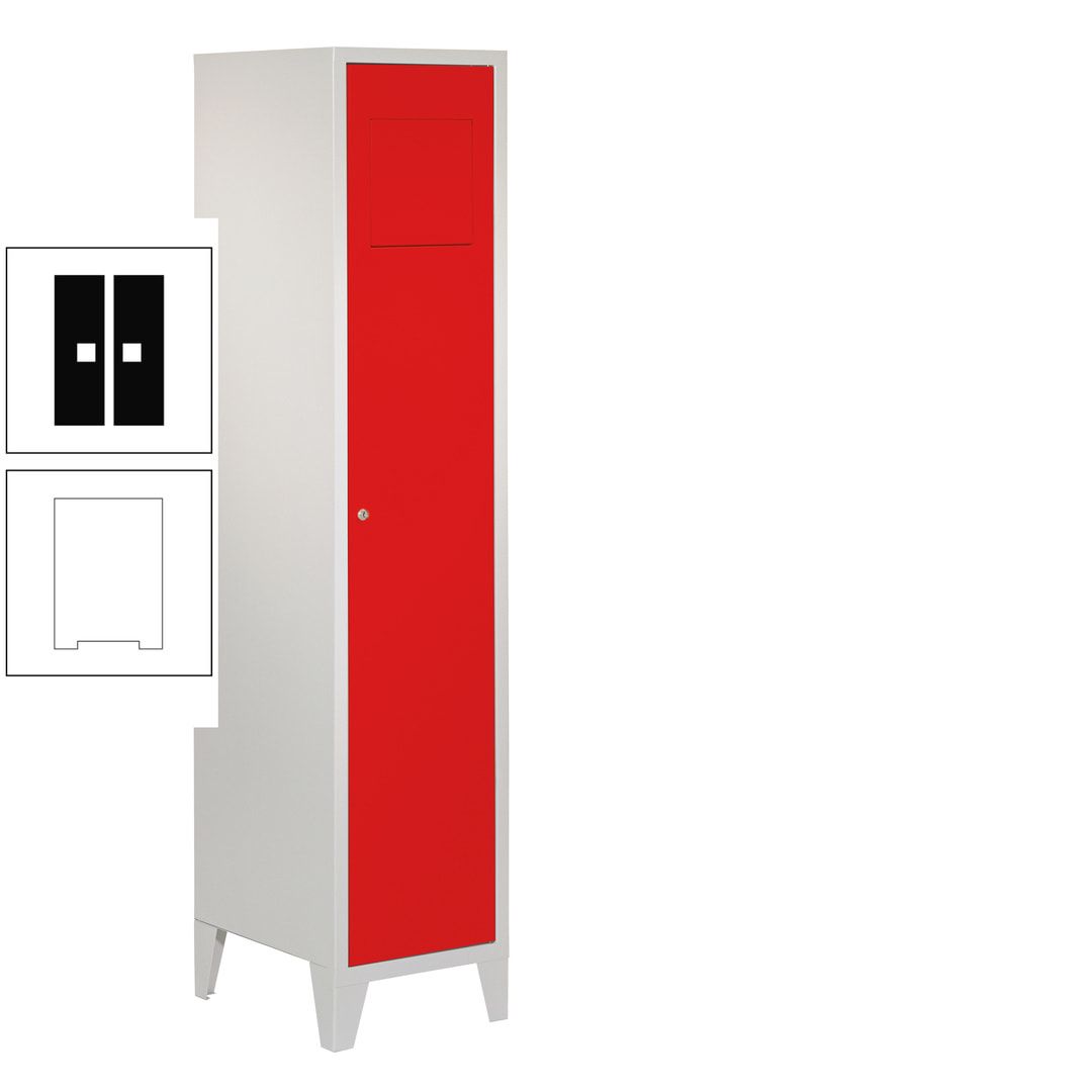 Wäschesammelschrank - 1.850 x 400 x 500 mm (HxBxT) - Füße - Drehriegel - anthrazitgrau