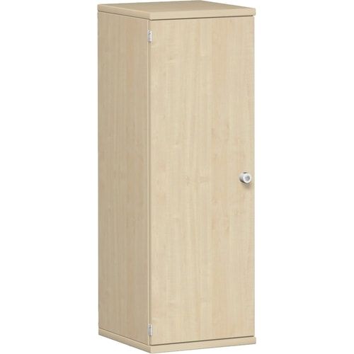 Flügeltürenschrank, Holztüren, Schloss links, 3 Ordnerhöhen, 2 Einlegeböden, 1.152 x 400 x 425 mm (HxBxT), Frontfarbe Ahorn, Korpusfarbe Ahorn