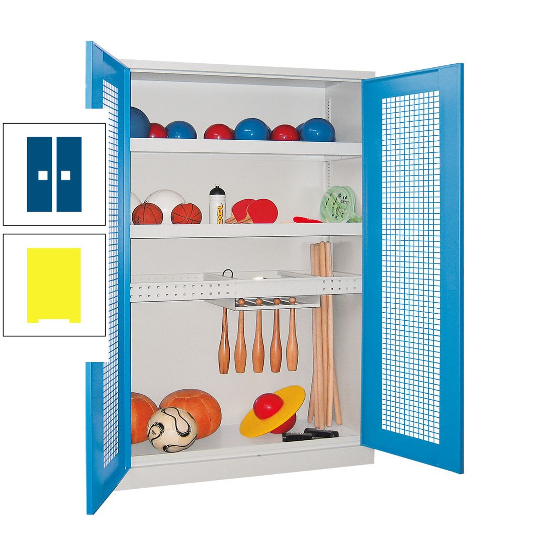 Sportschrank - Vollblechtüren - Variante 2 - 1.950x1.200x500 mm (HxBxT) - anthrazitgrau