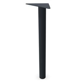 Einzelstützfuß Rundrohr, höhenverstellbar 655-775mm, Durchmesser 60mm, anthrazit