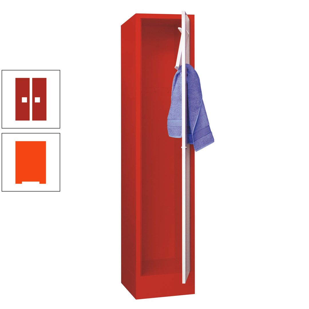Wäschesammelschrank - 1.850 x 400 x 500 mm (HxBxT) - Sockel - Drehriegel - anthrazitgrau