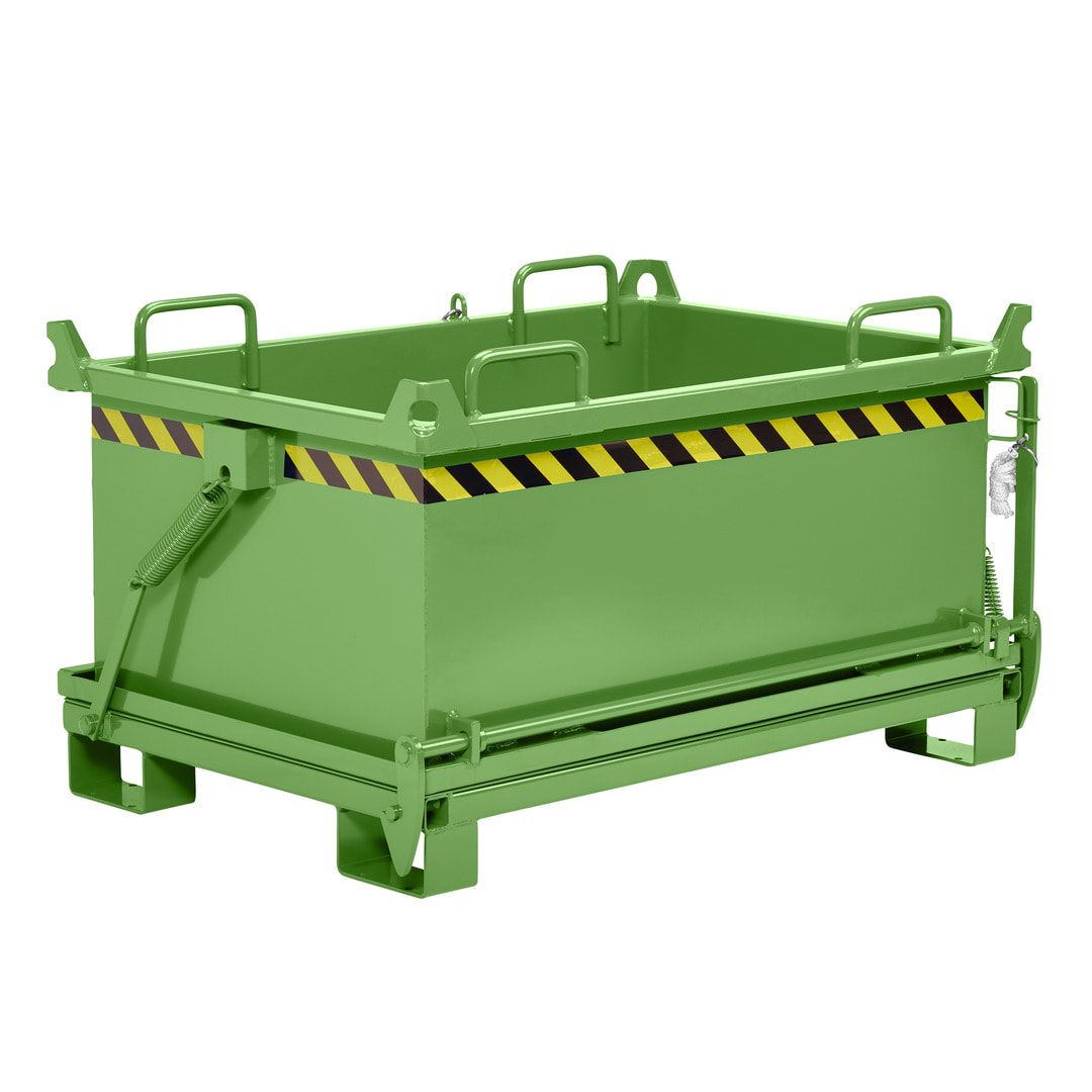 Klappbodenbehälter - 1.000 l Volumen - Traglast 1.250 kg - 2-fach stapelbar - kranbar - enzianblau