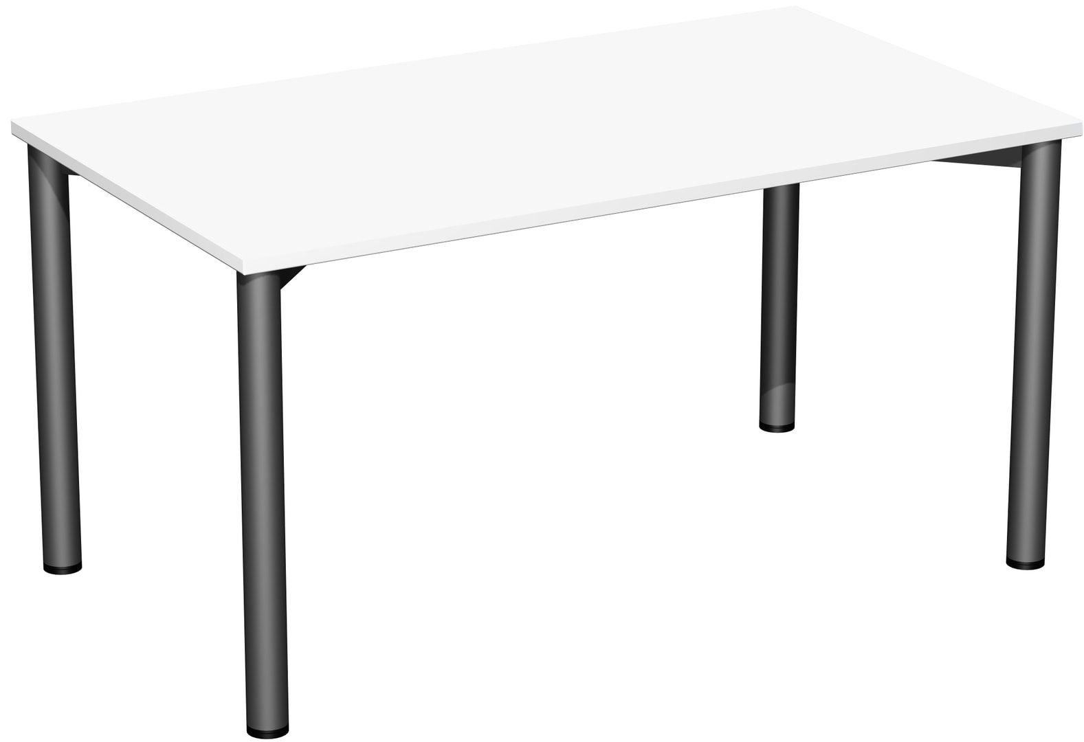 Schreibtisch - 4-Fuß Flex - Bürotisch - 720 x 1.000 x 800 mm (HxBxT) - Gestell anthrazit - Ahorn
