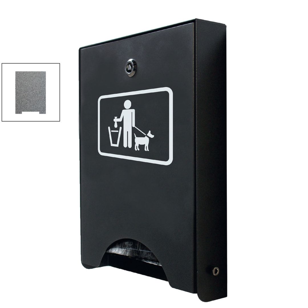 Hundetoilette - für 450 Beutel - Wand- oder Pfostenbefestigung - anthrazitgrau