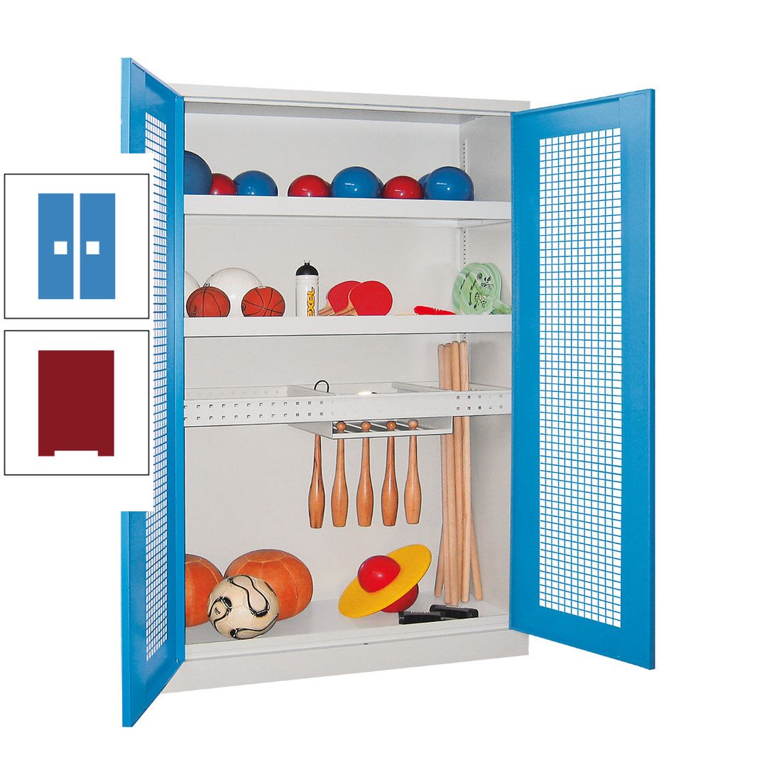 Sportschrank - Vollblechtüren - Variante 2 - 1.950x1.200x500 mm (HxBxT) - anthrazitgrau