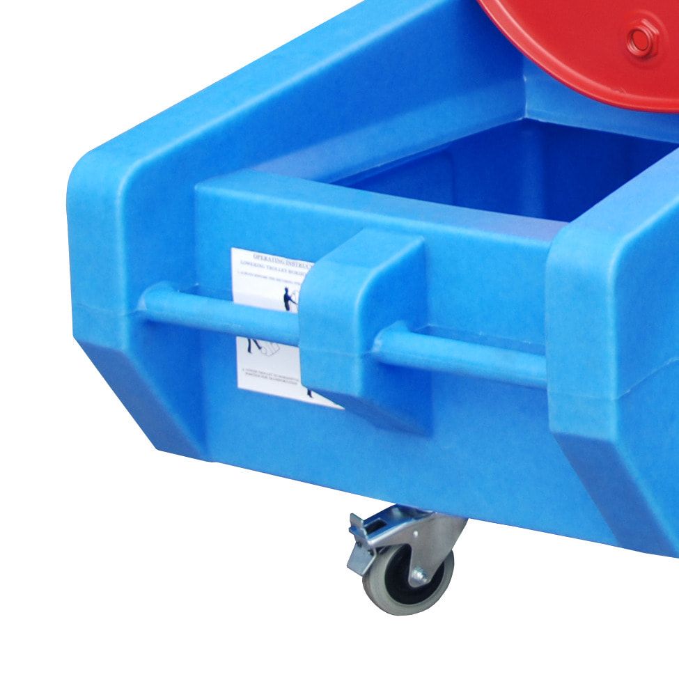 Polyethylen-Auffangwanne - fahrbar - für ein 200-l-Fass