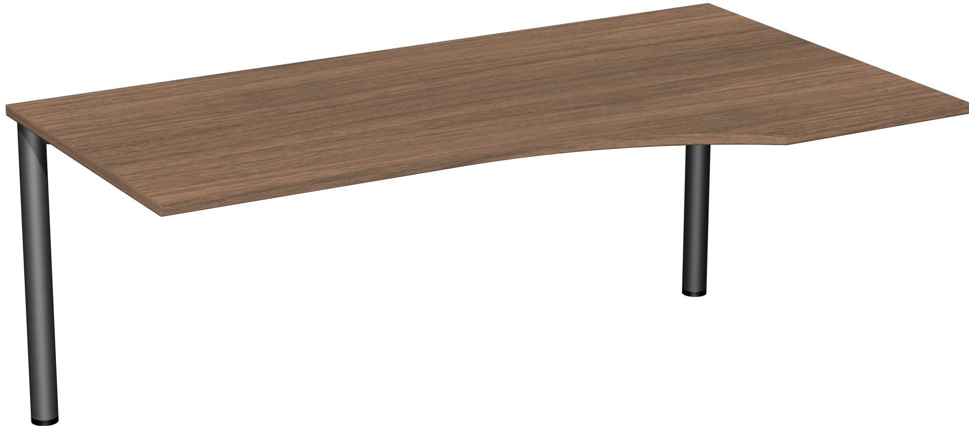 Eckschreibtisch - Ecke rechts - 4-Fuß Flex - 720 x 1.600 x 1.000 mm (HxBxT) - Gestell anthrazit - Ahorn