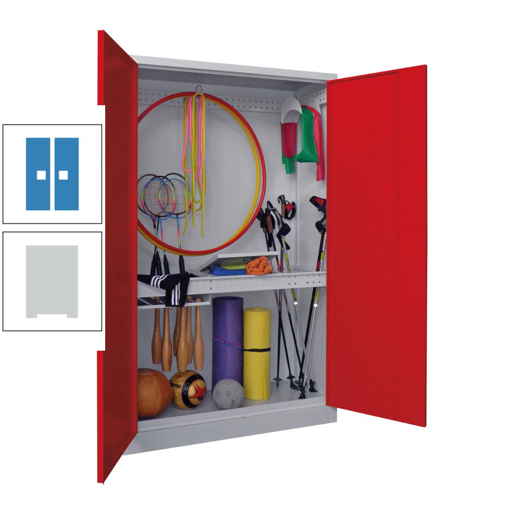 Sportschrank - Vollblechtüren - 1.950x1.200x500 mm (HxBxT) - anthrazitgrau