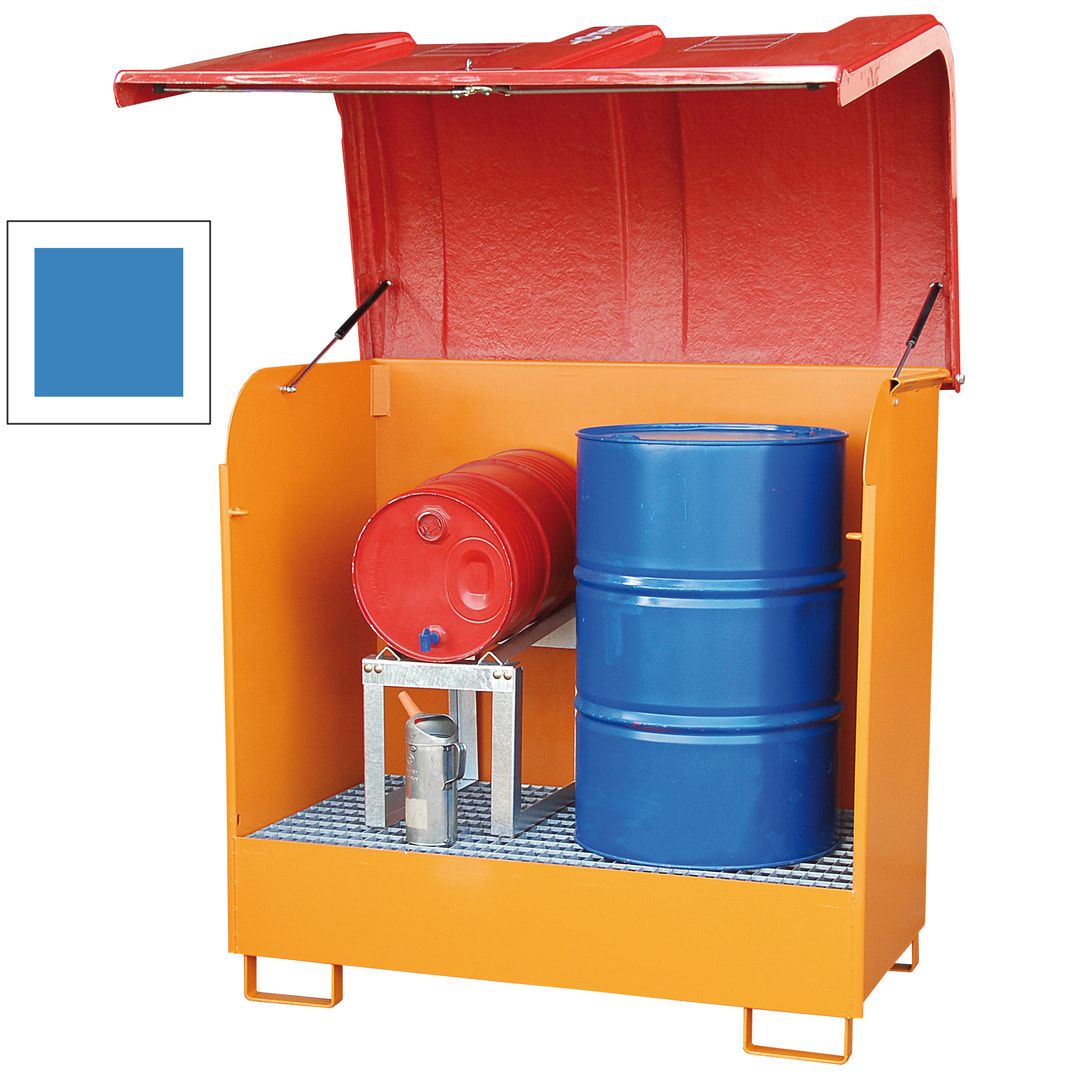 Gefahrstoffdepot - 224 l Volumen - GFK-Haube - feuerrot