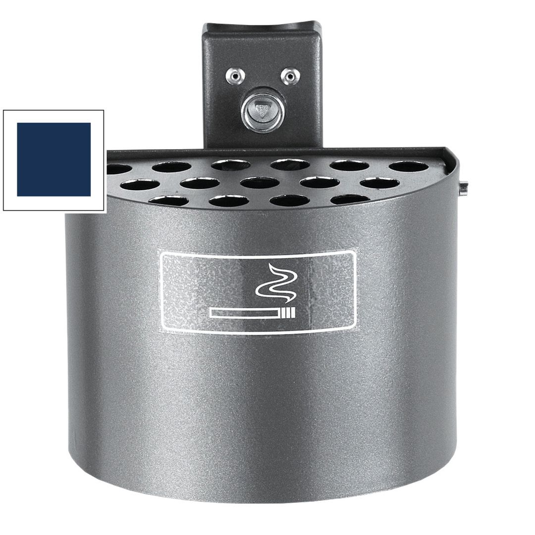 Halbrund-Ascher - 2 l - Wand- o. Pfostenmontage - Aschenbecher - anthrazitgrau