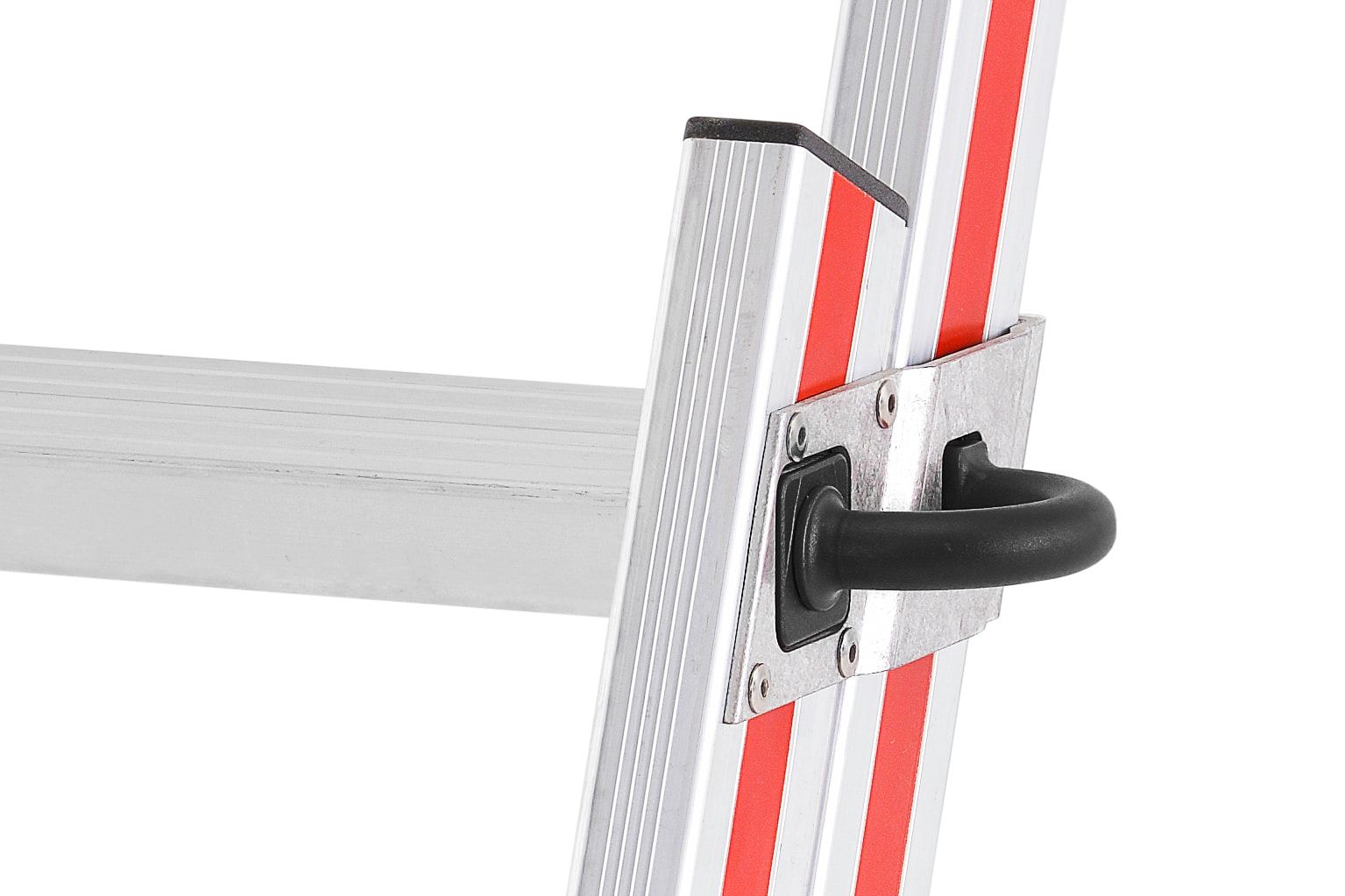 Einhänge-Schiebeleiter - Aluminium - ausziehbare Handläufe - Breite 550 mm - Länge 3.260 mm