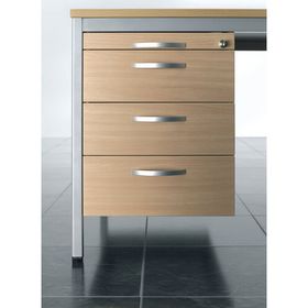 Hängecontainer - 4 Schubfächer - Serie Eco - 522 x 430 x 800 mm (HxBxT) - abschließbar - beidseitig verwendbar - Dekor wählbar