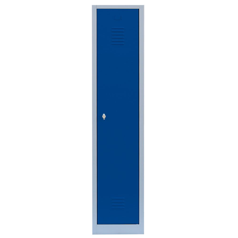Garderobenschrank, Garderobenspind, 1 Abteil, 1.800 x 415 x 500 mm (HxBxT), Stahl, Korpusfarbe: lichtgrau, Frontfarbe: anthrazitgrau