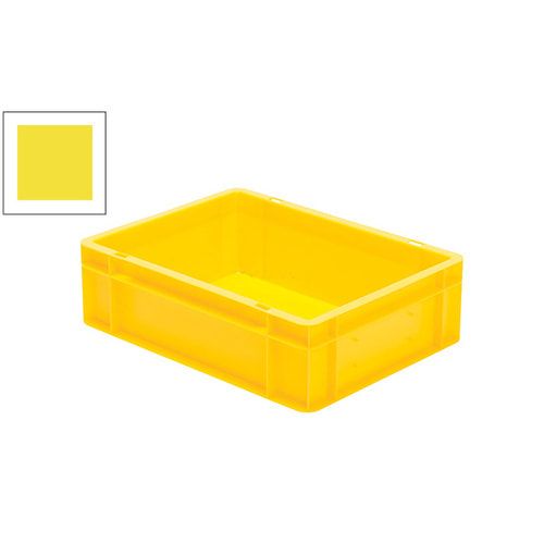 Eurobox - Eurokasten - Volumen 10 l - Boden geschlossen, Wände durchbrochen - 120 x 300 x 400 mm (HxBxT) - VE 4 Stk. - blau