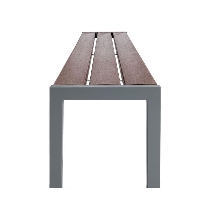 Sitzgarnitur aus Stahl und Kunststoff - verzinkt und beschichtet - 750 x 1.800 x 798 mm (HxBxT) - Farbe enzianblau