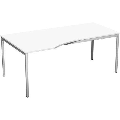 Schreibtisch - 4-Fuß Eco - Eckschreibtisch links- 720 x 1.800 x 1.000 mm (HxBxT) - Gestell lichtgrau - Ahorn