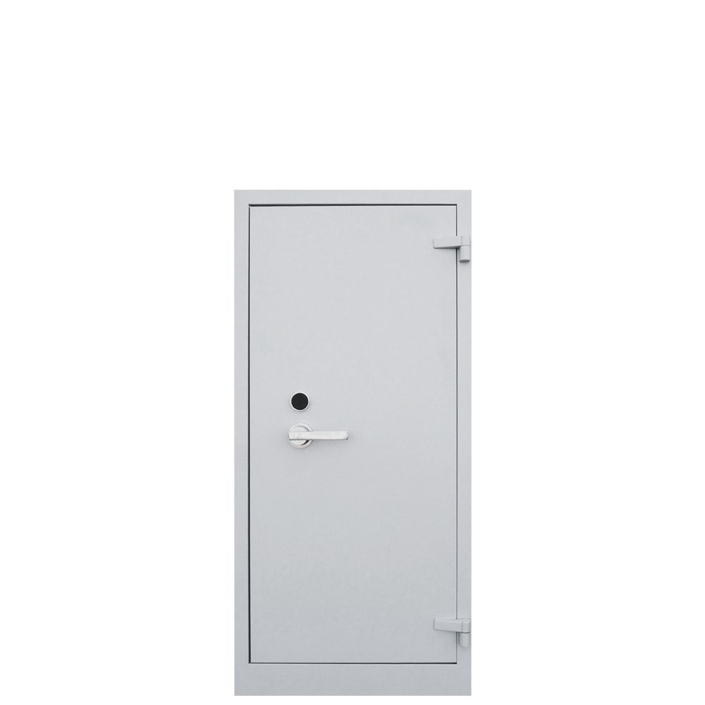 Feuergeschützter Aktenschrank, Büroschrank, diebstahlsicher, 3 Fachböden, Flügeltür, Stahl, 1.500 x 700 x 550 mm (HxBxT), Farbe: anthrazitgrau