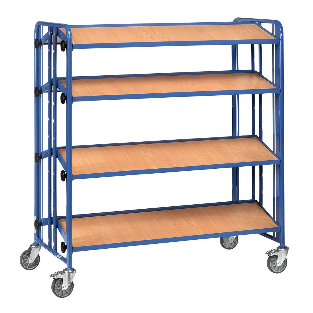 Fetra - Etagenwagen für 52 Sichtlagerkästen - 1.530 x 740 x 1.420 mm (HxBxT)