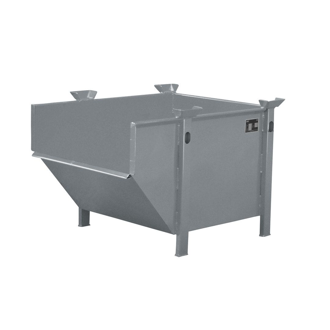 Materialbehälter - 500 l Volumen - Tragkraft 1.000 kg - stapel- und kranbar - feuerrot