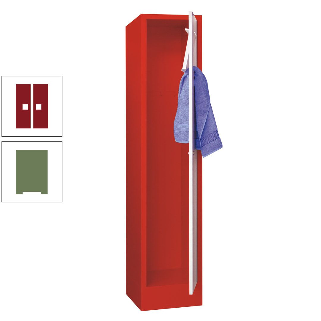 Wäschesammelschrank - 1.850 x 400 x 500 mm (HxBxT) - Sockel - Drehriegel - anthrazitgrau