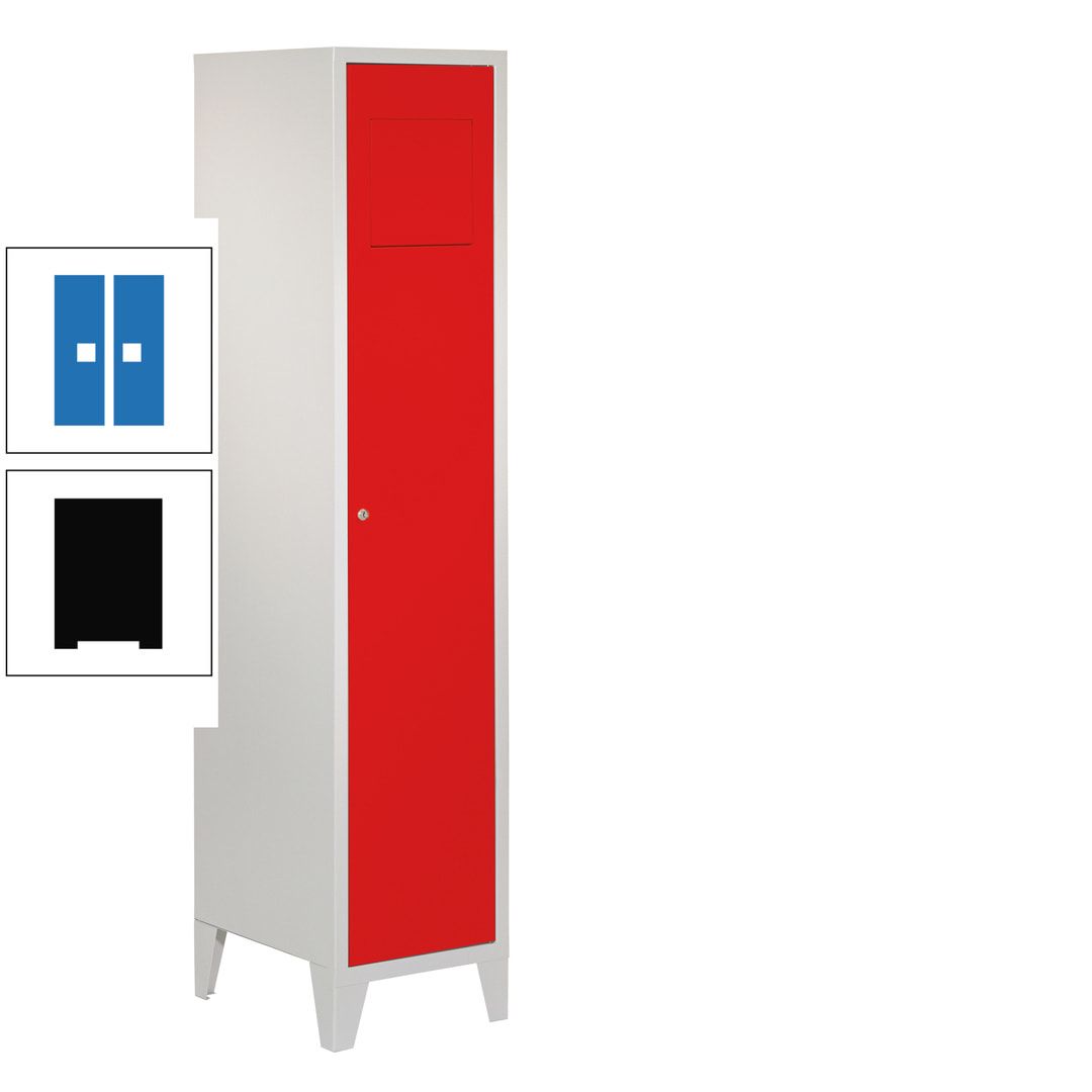 Wäschesammelschrank - 1.850 x 400 x 500 mm (HxBxT) - Füße - Drehriegel - anthrazitgrau