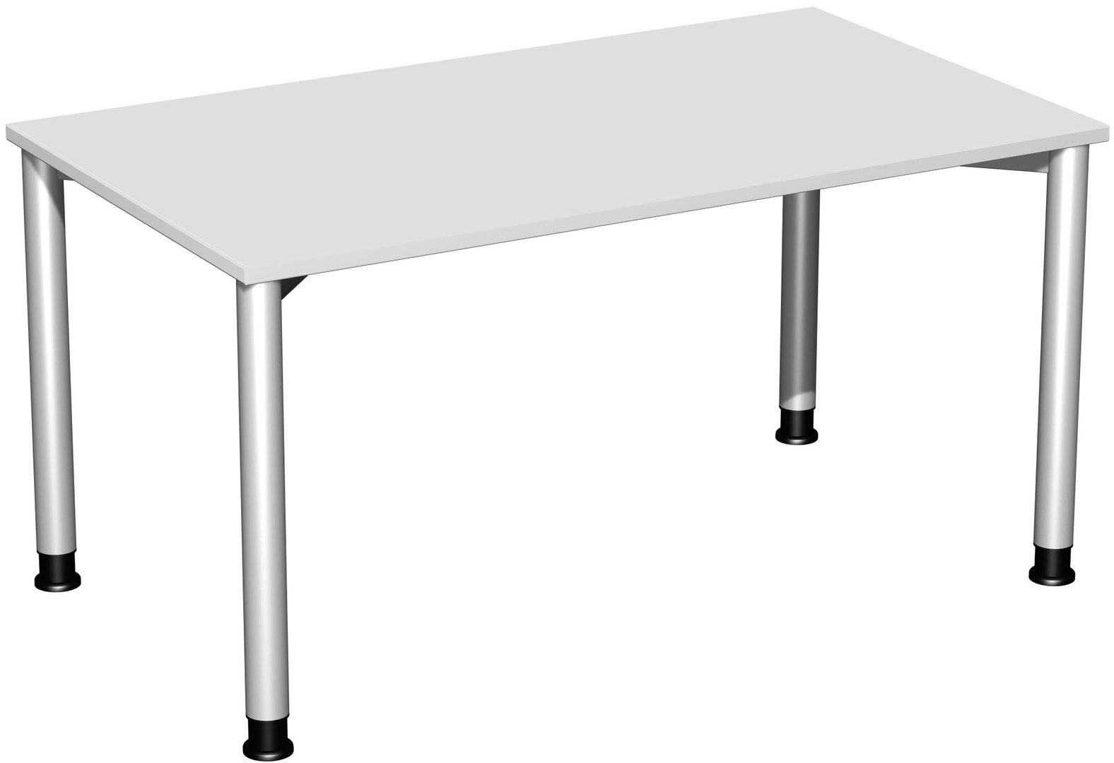 Schreibtisch - 4-Fuß Flex - Bürotisch - Höhe 680-800 mm - 1.000 x 800 mm (BxT) - Gestell anthrazit - Ahorn
