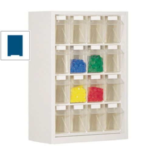 Kleinteilemagazin - Hängeschrank - 910x665x250 mm - 16 Kästen - 1 Größe - enzianblau